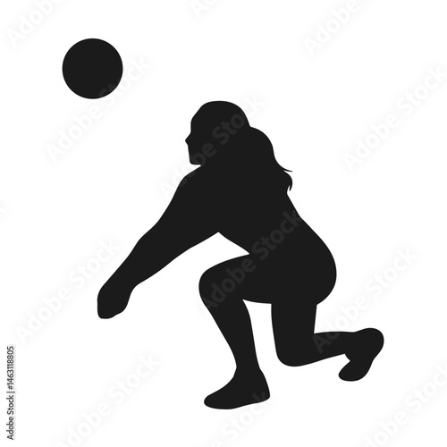 female volleyball silhouette