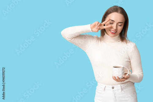 Beautiful young woman with ...