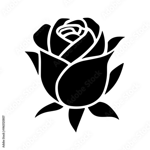 rose flower silhouette
