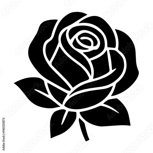 rose flower silhouette