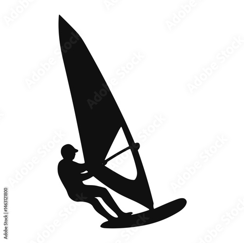 silhouette illustrations of windsurfers