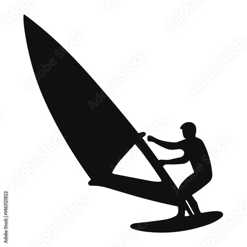silhouette illustrations of windsurfers