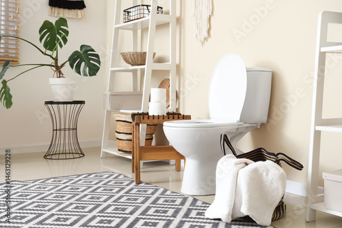Interior of restroom with t...