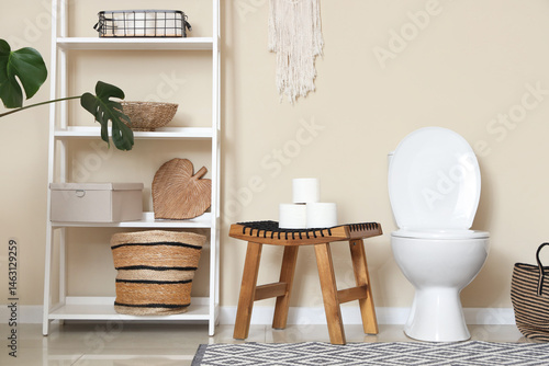 Interior of restroom with t...
