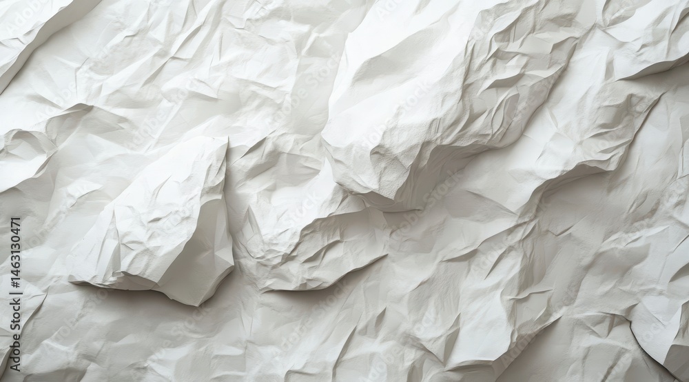 Fototapeta premium Crumpled white paper texture