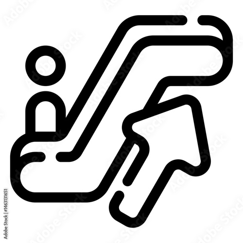up escalator icon