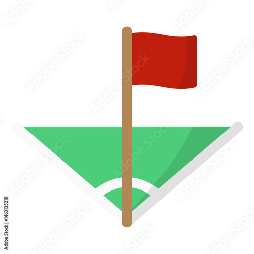 corner flag vector icon