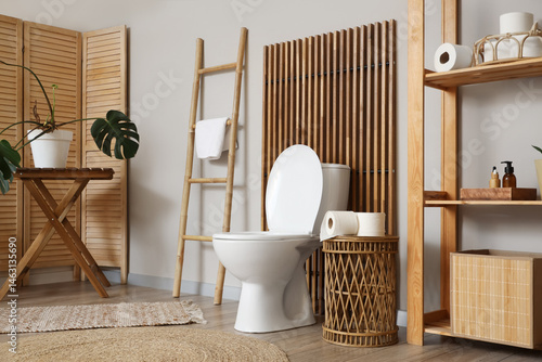Interior of restroom with t...