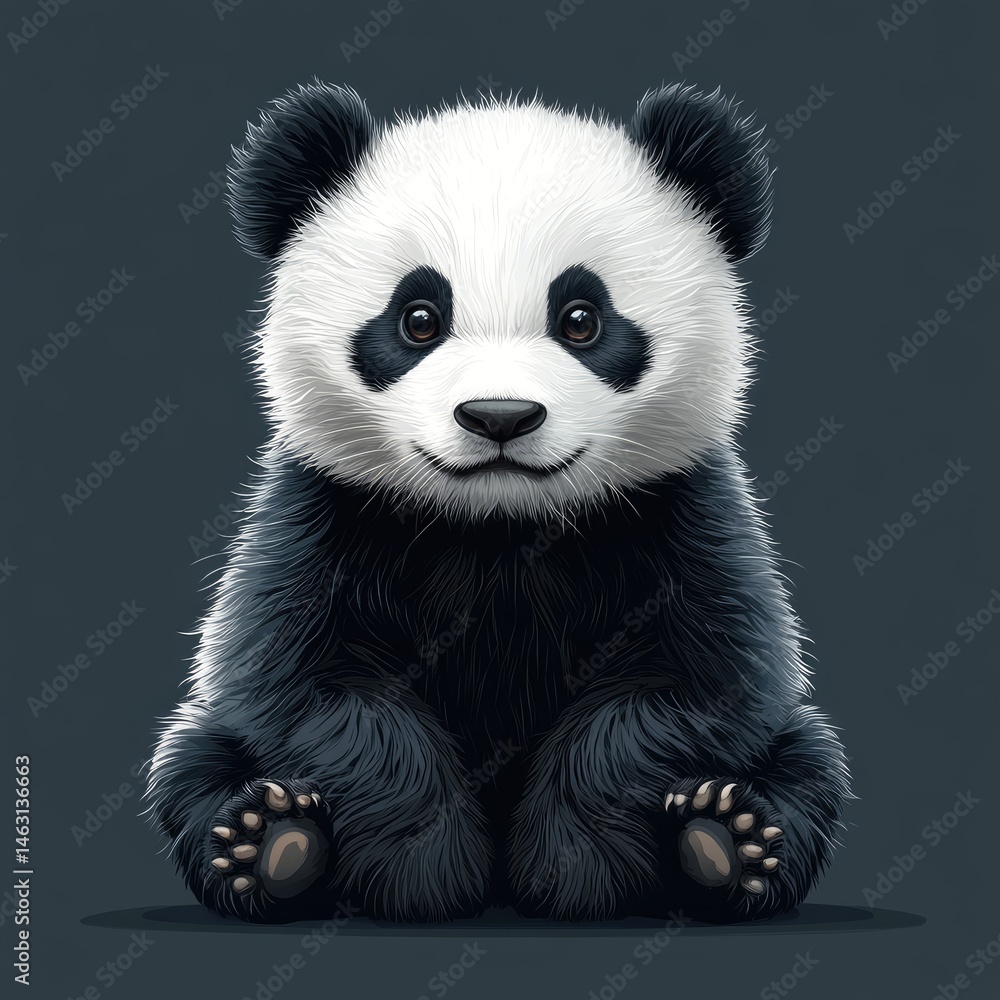 Obraz premium Cute panda cub