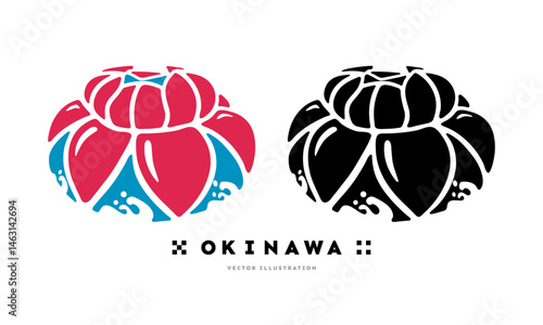 花笠のアイコン 沖縄 伝統衣装 ベクターイラスト