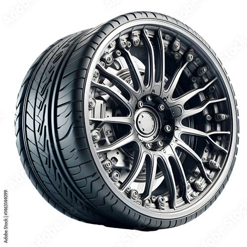 car wheel isolated on white