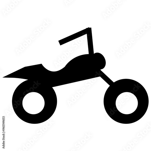illustration of a black bicycle
