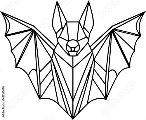 High Quality Geometric Bat Vector