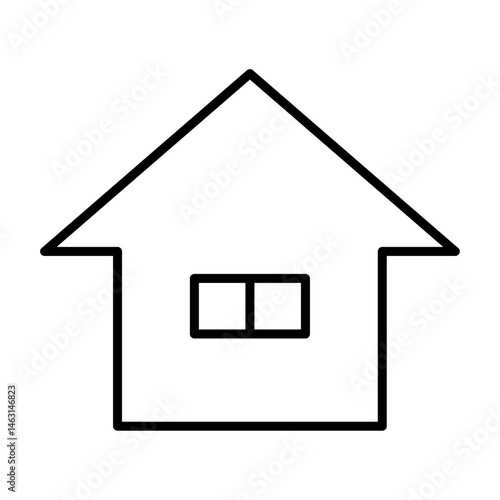 家の線画アイコン、不動産やWEBのホームアイコン