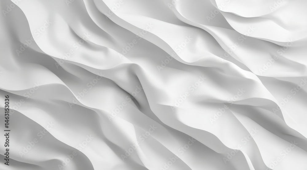 Obraz premium Soft white fabric folds