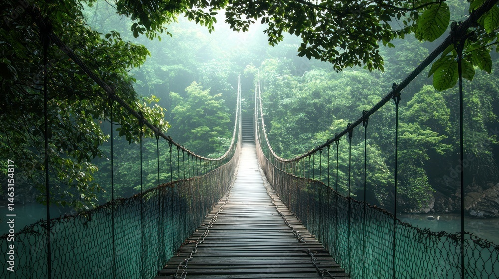 Obraz premium Bridge connecting sick person to health resources