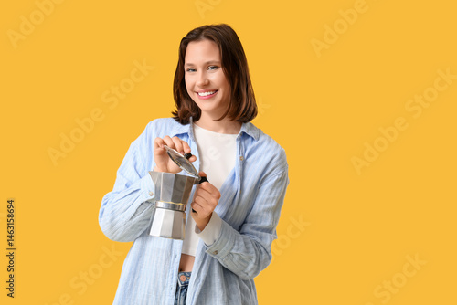 Beautiful young woman with ...