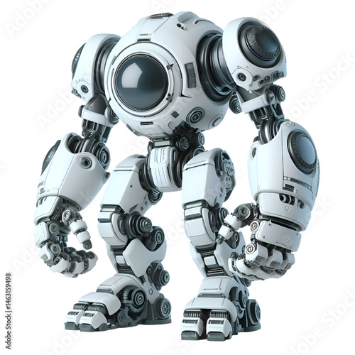 blue screen robot 3d render
