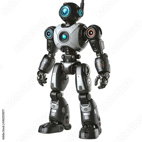 blue screen robot 3d render