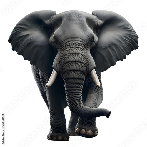 Cute 3d elephant isolated on white background