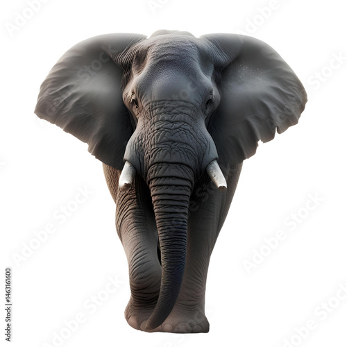 Cute 3d elephant isolated on white background