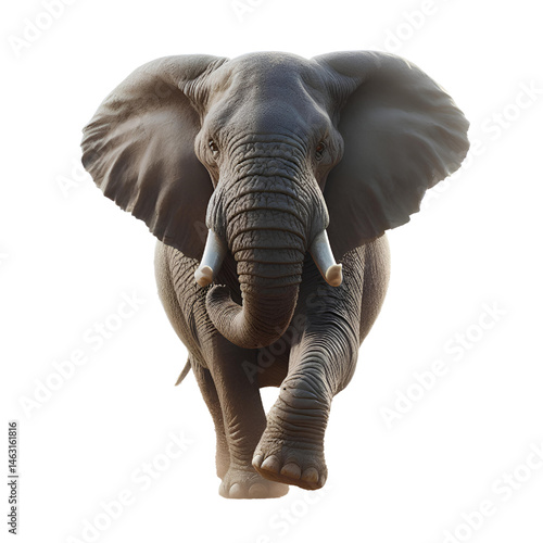 Cute 3d elephant isolated on white background