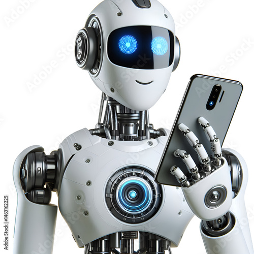 blue screen robot 3d render