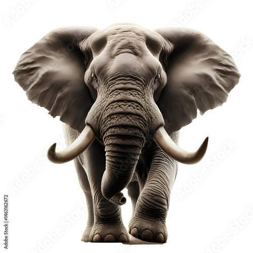 Cute 3d elephant isolated on white background