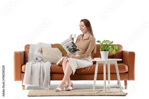 Beautiful young woman readi...
