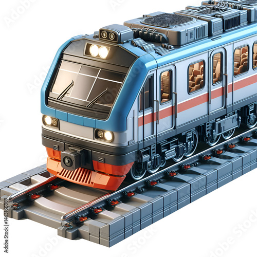 diesel locomotive and train