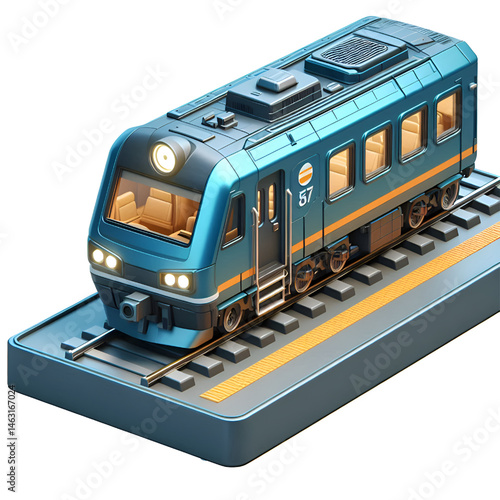 diesel locomotive and train