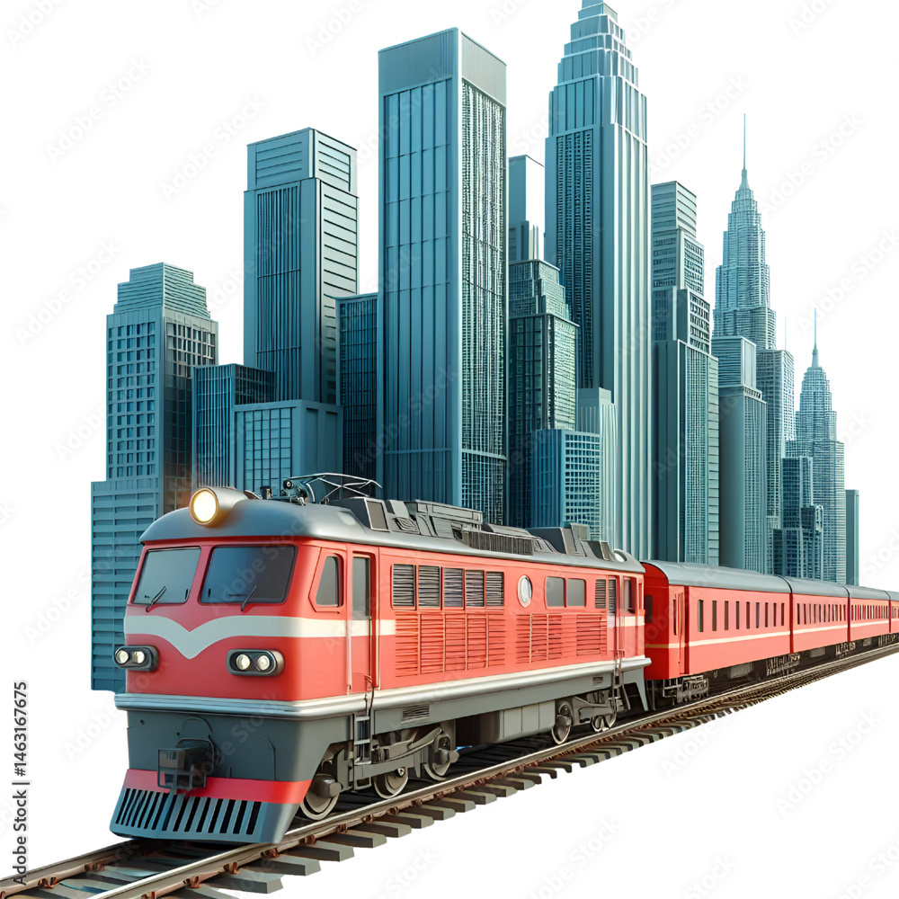 Fototapeta premium diesel locomotive and train