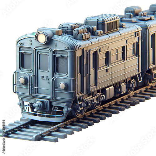 diesel locomotive and train