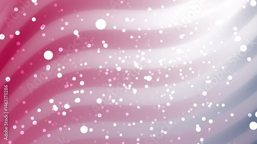 Abstract Red, White, and Blue Wavy Gradient Background with Bokeh Overlay Inspired by the USA Flag