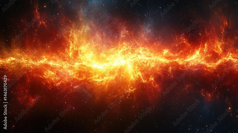 A vibrant cosmic scene depicting fiery energy in space, illustrating the beauty of the universe. A vibrant cosmic scene depicting fiery energy in space, illustrating the beauty of the universe.