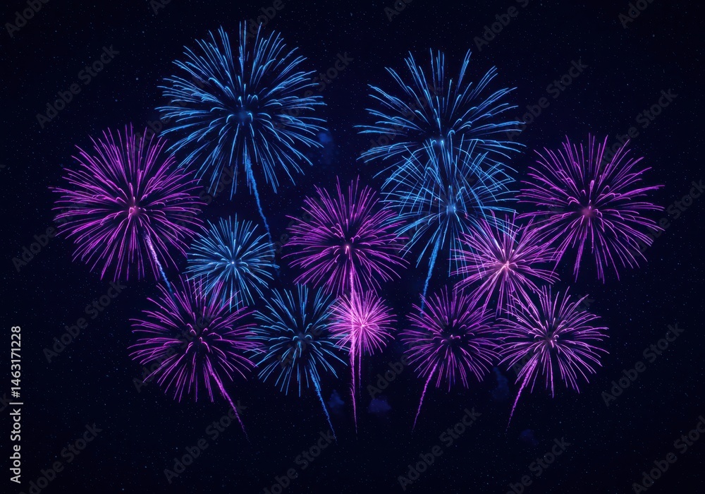 Fototapeta premium Fireworks display in the night sky