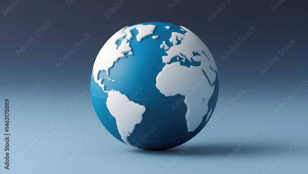 Globe clipart. globe on blue background Globe clipart. globe on blue background