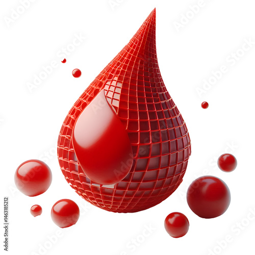 red drop of water