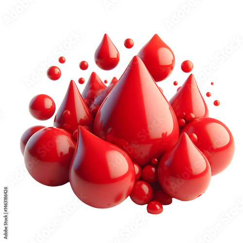 red drop of water