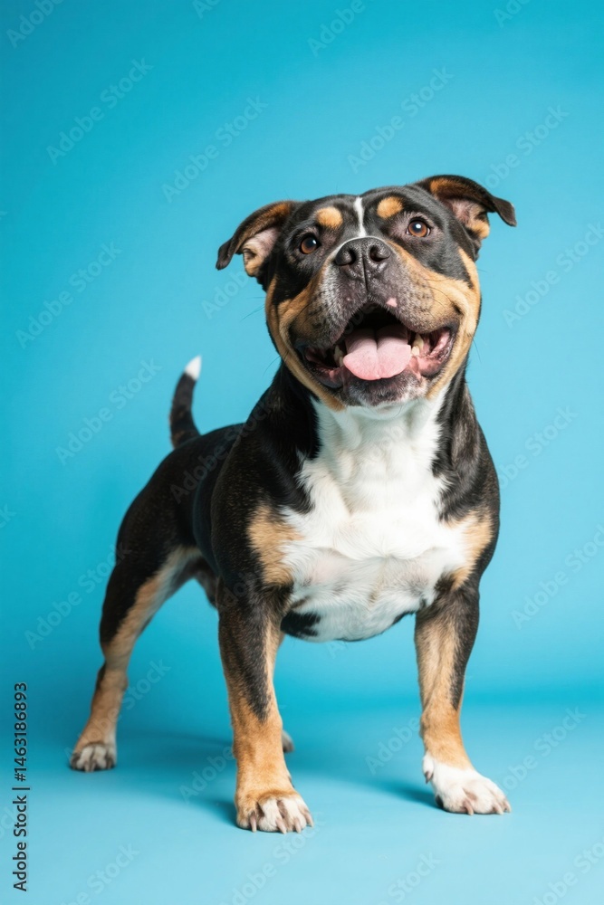 Obraz premium there is a dog that is standing up with its tongue out