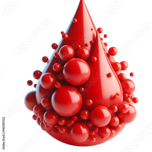 red drop of water