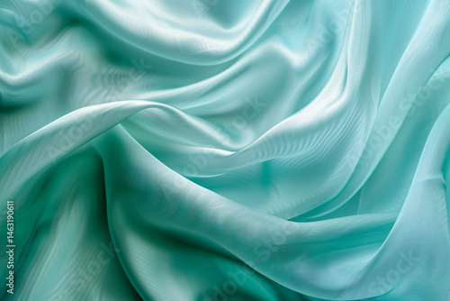 Wallpaper Mural a close up of a blue fabric with a very large wave Torontodigital.ca