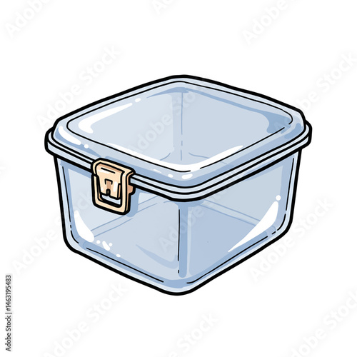 colored plastic lunch box vector isolated on white background 