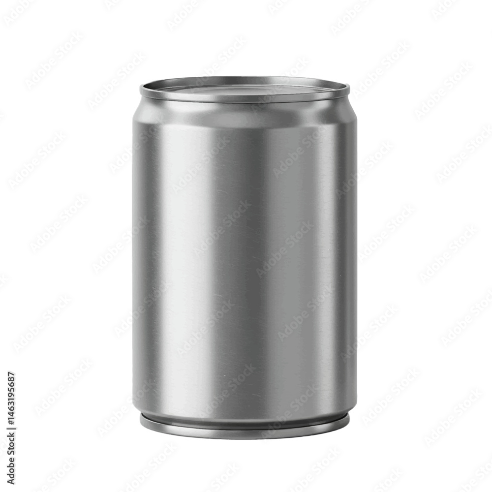 realistic cylindrical can isolated on white background realistic cylindrical can isolated on white background