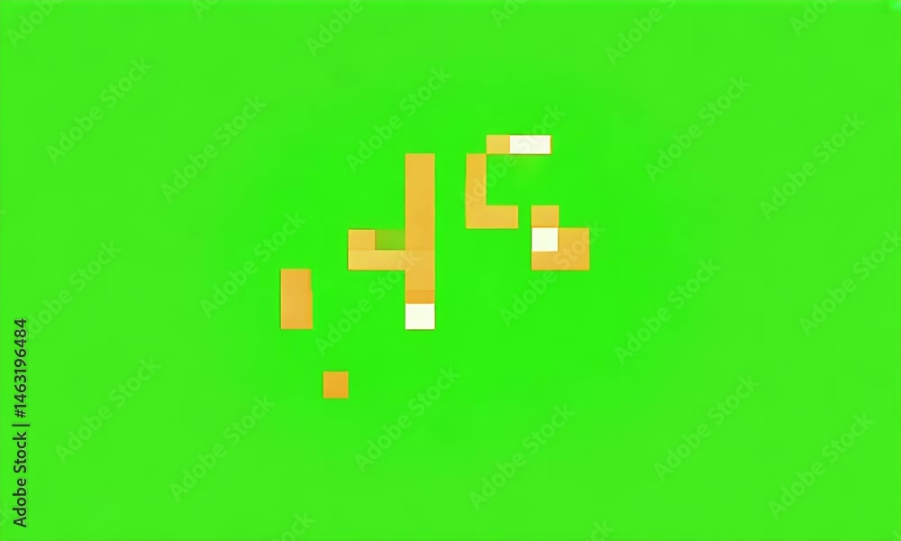 Pixelated Fire Explosion on Green Screen Pixelated Fire Explosion on Green Screen