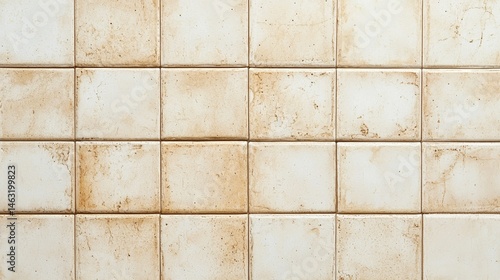 Wallpaper Mural Old, stained ceramic tiles arranged in a grid pattern with visible dirt and discoloration. Torontodigital.ca