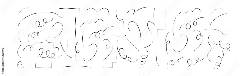 dotted line arrow vector icon isolated on transparent background. EPS 10