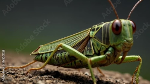 Wallpaper Mural Close-up of a green grasshopper Torontodigital.ca