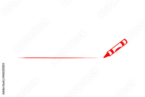 上にテキストを入力するための、手書き風の線とペン
