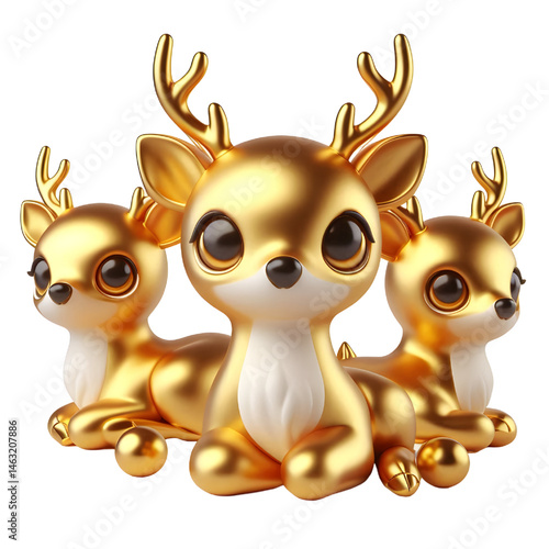 Cute 3d Deer isolated on white background